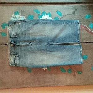 McGuire / Denim fitted stretch  skirt